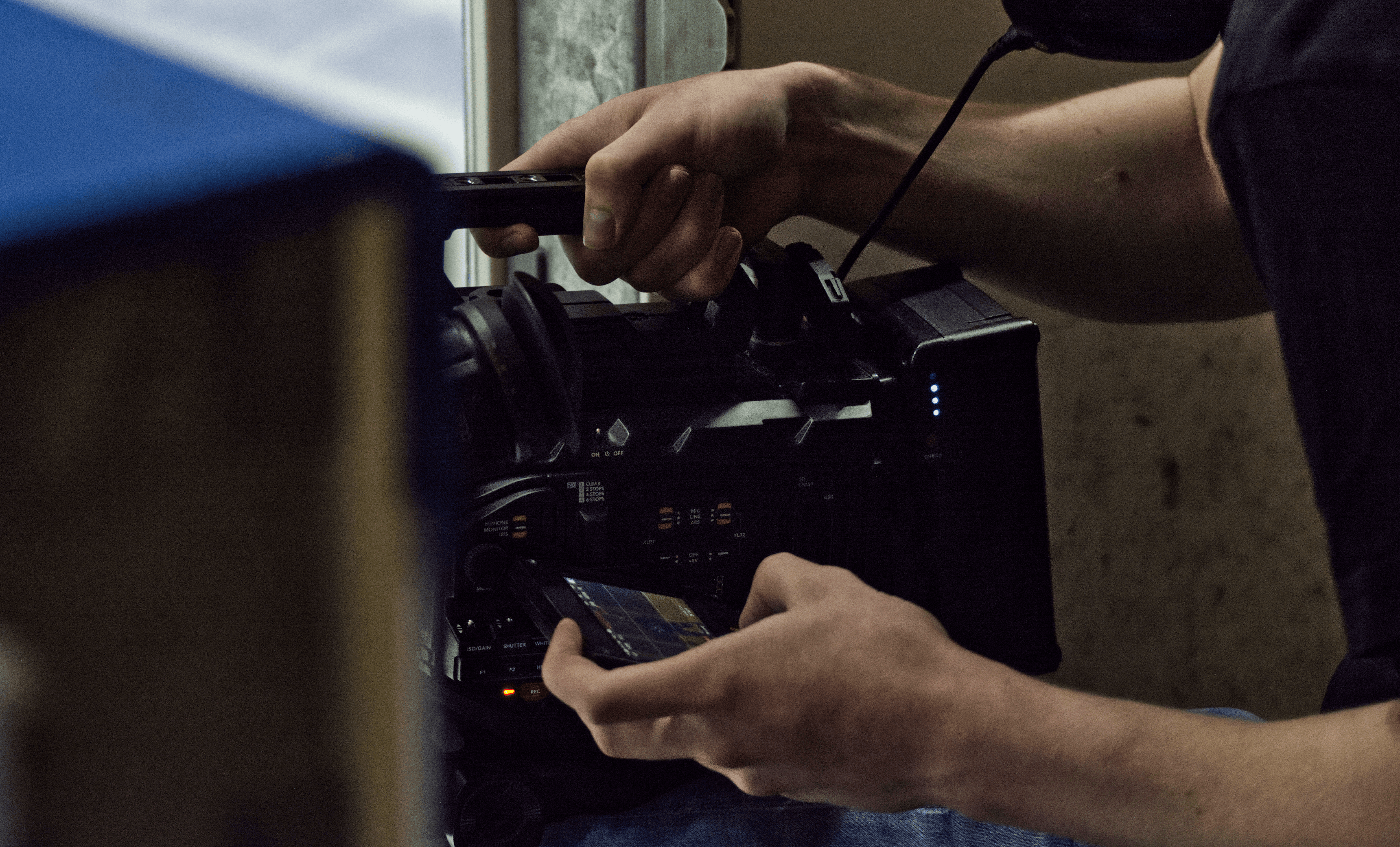 Bakom kulisserna på inspelning